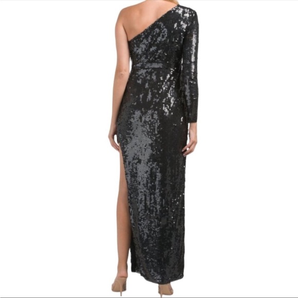 MacDuggal One Shoulder Sequin Gown 10788 - Picture 4 of 9